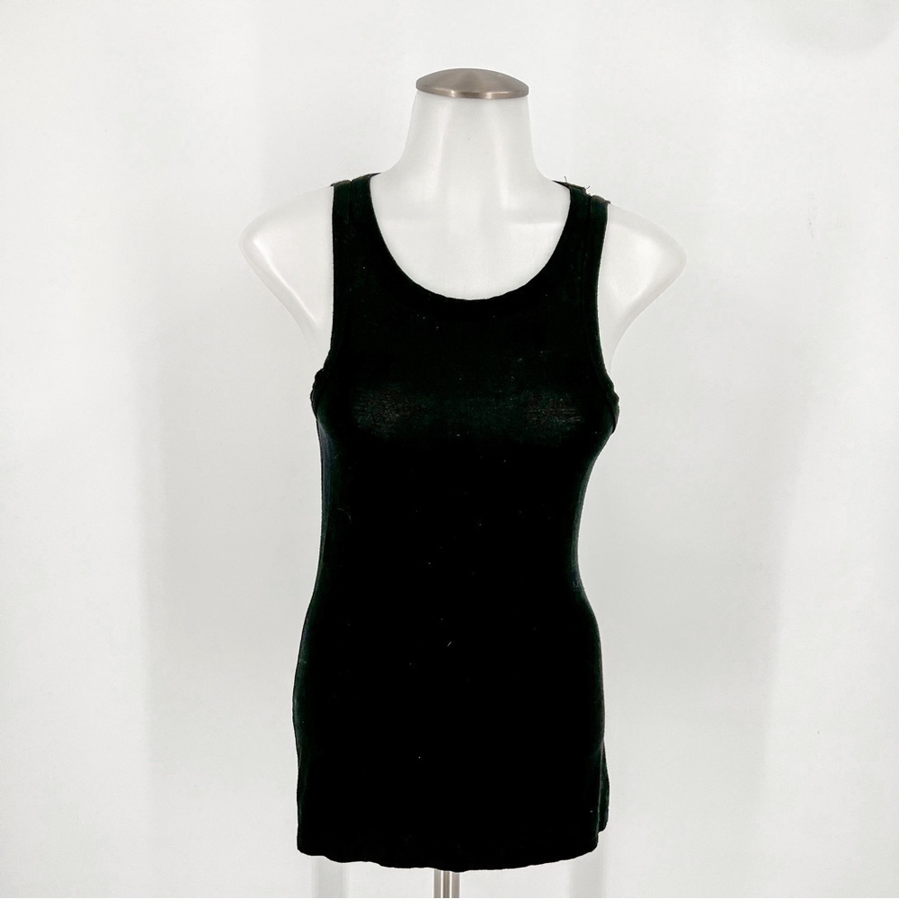 Sparkle and Fade black tank top with open back